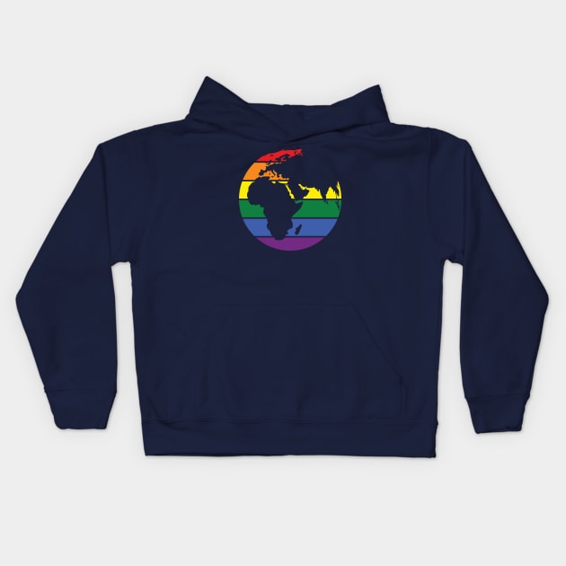 Earth Rainbow Colors Kids Hoodie by dkdesigns27